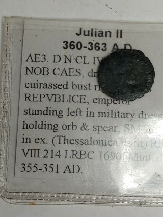 Old Roman Coin Julian Ii 360 - 363ad Look 25