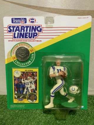 1991 Jeff George - Starting Lineup - Slu - Figure/card/coin - Indianapolis Colts