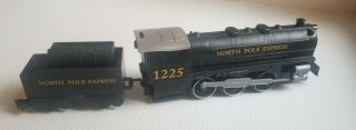 North Pole Express Steam Locomotive 1225 & Coal Tender G Scale Lights Eztec