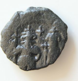 Heraclius With Heraclius Constantine Ad 610 - 641.  Ae20mm 3,  6g Follis Or 20 Nummi