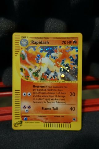 Rapidash 26/165 Holographic Rare E - Series Expedition Set Pokemon Card Vlp