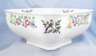 Copeland Spode Birds Flowers Bowl Bailey Banks Biddle Vintage Porcelain Randalls