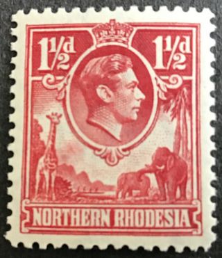 Northern Rhodesia George Vi 11/2d Carmine Red Sg 29 Mnh Unmounted C/v £50.