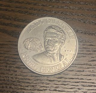 Vintage 1985 Kenner Star Wars Coin Lando Calrissian General Pilot Potf Last 17