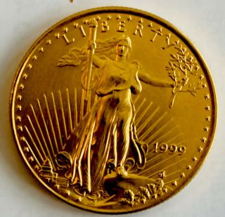 1999 Us $25 American Eagle (1/2 Ounce) Gold Coin Walking Liberty