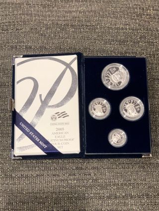 2005 W American Eagle Platinum Proof 4 Coin Set Box