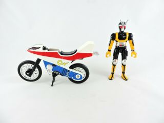 Masked Rider Gold And Chopper Set Figure And Broken Motorcycle 1995