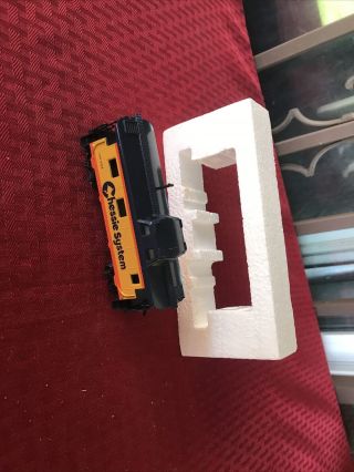 Ho Tyco Chessie System Caboose C&o 3322 Freight Train Rail Car Knuckle Couplers