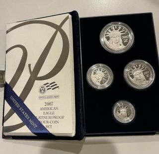 2007 American Eagle Platinum Proof 4 Coin Set W/