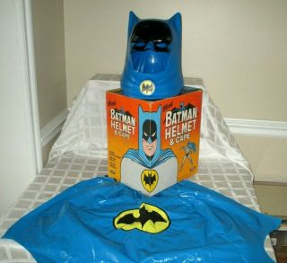 1966 Ideal - Batman Official Helmet & Cape Playset - Boxed - Action Figure Toy -