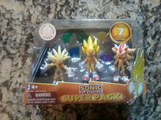 Sonic The Hedgehog Pack Tru Exclusive W/7 Chaos Emeralds Collector Grade