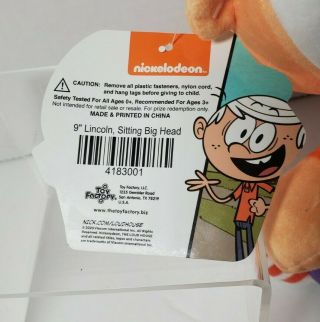 NICKELODEON LOUD HOUSE PLUSH 9 INCH LINCOLN NWT THE TOY FACTORY 3