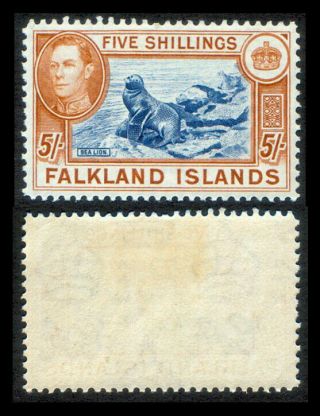 Falklands Islands,  1938,  Southern Sea Lion,  Hinged,  Sg161 Sc94a,  Cat £150
