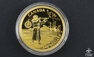 2015 Canada $200 Henry Hudson 1/2 Oz Gold Coin W/coa & Box