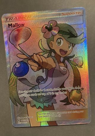 Mallow Full Art Holo Ultra Rare Trainer Card Sm Guardians Rising 145/145 Nm