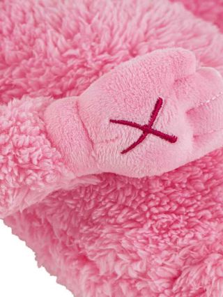 KAWS BFF Pink Plush Figure Limited Edition 888 holographic sticker 4