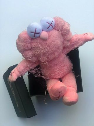 KAWS BFF Pink Plush Figure Limited Edition 888 holographic sticker 5