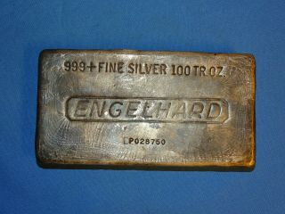 100 Oz Engelhard Silver Bar Hand Poured,  5th Series P Serial,  Less Than 100 Made