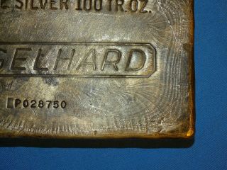 100 oz ENGELHARD Silver Bar Hand Poured,  5th Series P serial,  Less than 100 Made 5