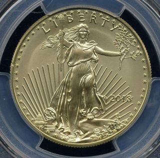 2018 - 1 Oz Gold American Eagle Pcgs Ms 70 First Day Of Issue