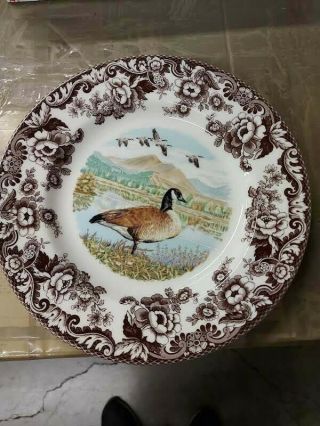 Spode Woodland Set Of 4 Dinner Plates - All Canada Goose