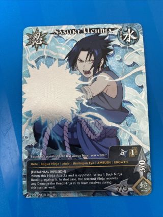 Sasuke Uchiha Naruto Tcg Full Art Promo Card Pr 068