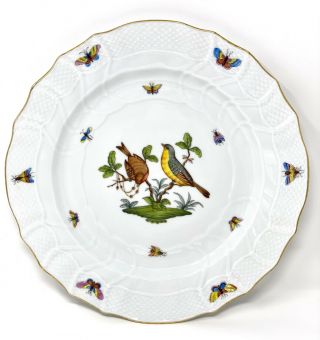 Vintage Herend Rothschild Bird 11.  5 " Charger - Service Plate 1153 Ro Motif 7