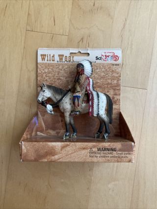 Wild West Schleich Vintage Rare Sioux Chief On Horse (70300)