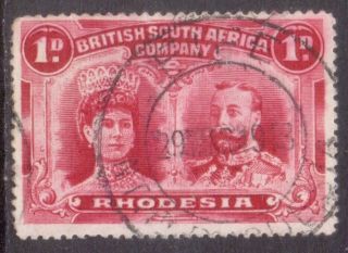 Rhodesia Bsac Postmark / Cancel " Fife Nth Rhodesia " 1913 On 1d Double Head