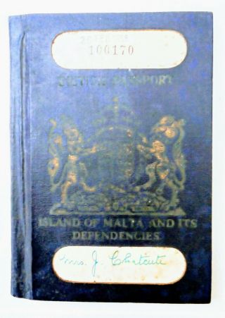 Vintage British Passport Island of Malta and It ' s Dependencies 1963 3