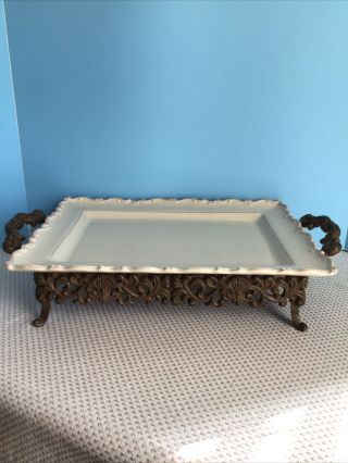 Chris Madden For Jc Penney - Foret Corvella Rectangular Tray With Stand