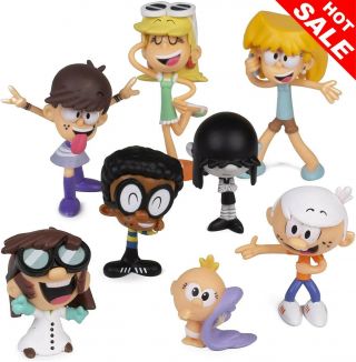The Loud House Figure 8 Pack - Lincoln,  Clyde,  Lori,  Lily,  Leni,  Lucy,  Lisa,  Luna - For Kid