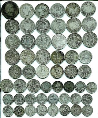 £5 Pre 1920 Crown To Shillings: 1819 - 1918,  16.  48 Tr Oz Of Silver - All Different