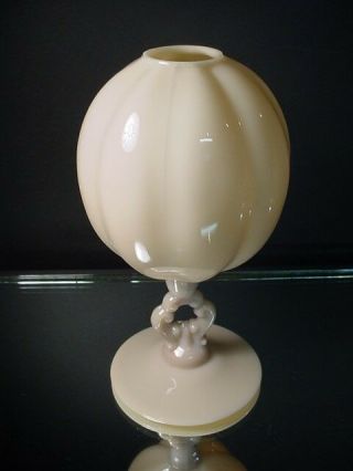 Cambridge Glass Elegant Glass Crown Tuscan Ivy Melon Ball Vase 1236 Art Deco