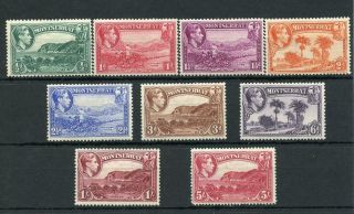 Montserrat 1938 Perf 13 Short Set To 5s Sg101/110 (exc 2/6) Mm Cat £188