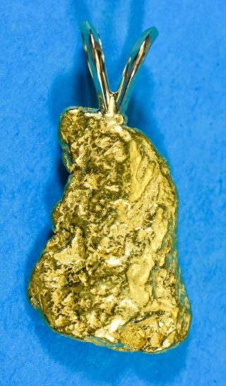 632 Alaskan - Yukon Bc Natural Gold Nugget Pendant 8.  19 Grams Authentic