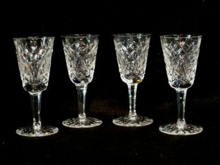 Set Of 4 Waterford Crystal Sherry Glasses.  5 1/8 ".  Shannon Jubilee.