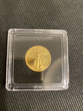 1988 - P American Gold Eagle Proof 1/4 Oz $10 - Coin In Capsule.  Mirror Proof