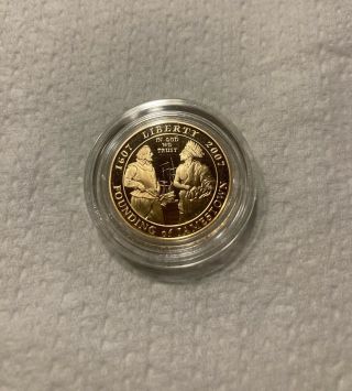 2007 Jamestown 400th Anniversary Commemorative 5 Dollar Gold Proof Coin W/o Box