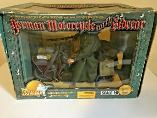 The Ultimate Soldier 1:6 Wwii German Motorcycle With Sidecar And 12 " Soldier