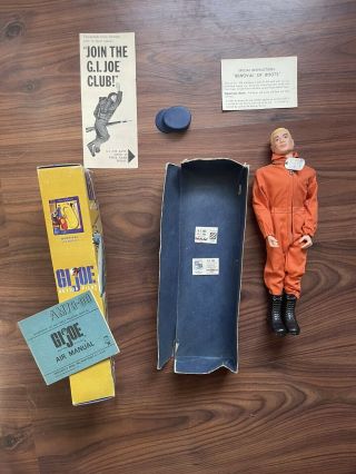 Vintage 1964 Gi Joe By Hasbro W/ Box & Accessories.  Orange Jumpsuit Tm