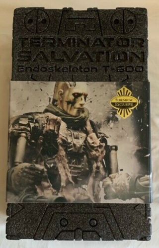 Hot Toys Mms104 Terminator Salvation T - 600 Endo Rubber Skin Ver Exclusive Read