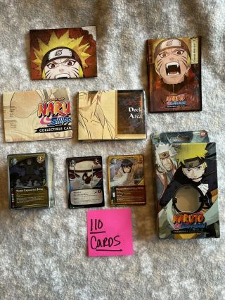 Naruto Shippuden Collectable 100 Cards Game - With 2 Holo’s.  Rare.