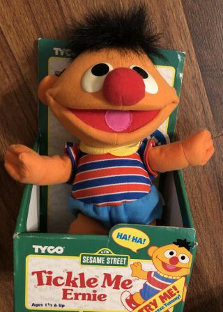 Tyco Tickle Me Ernie Plush Doll Vintage 1996 Laugh Shake Sesame Street