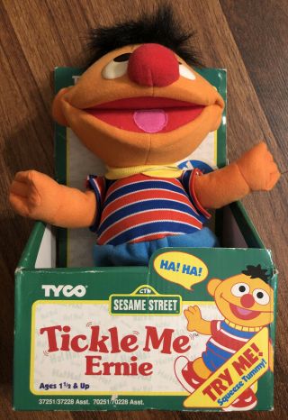 Tyco Tickle Me Ernie Plush Doll Vintage 1996 Laugh Shake Sesame Street 2