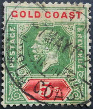 Gold Coast 1924 Gv Five Shillings Sg 98