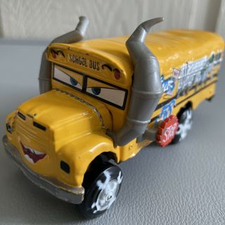 Disney Pixar Cars Miss Fritter School Bus Metal 1:55 Diecast Kid Toy