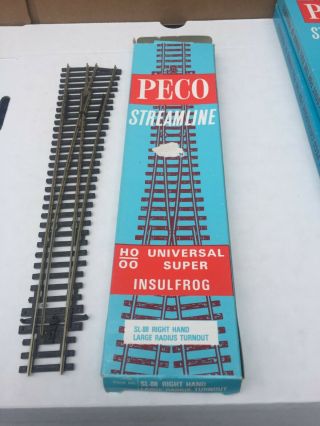 Peco Sl88 Ho Scale Code 100 Right Hand Large Radius Turn Out Track