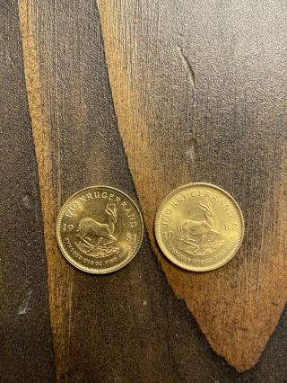 1981 And 1982 1/10 South African Krugerrand