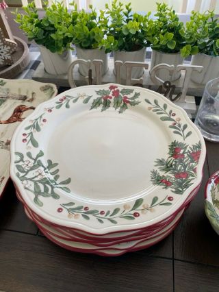 Better Homes & Gardens Heritage Holiday Christmas Dinner Plates Set Of 4